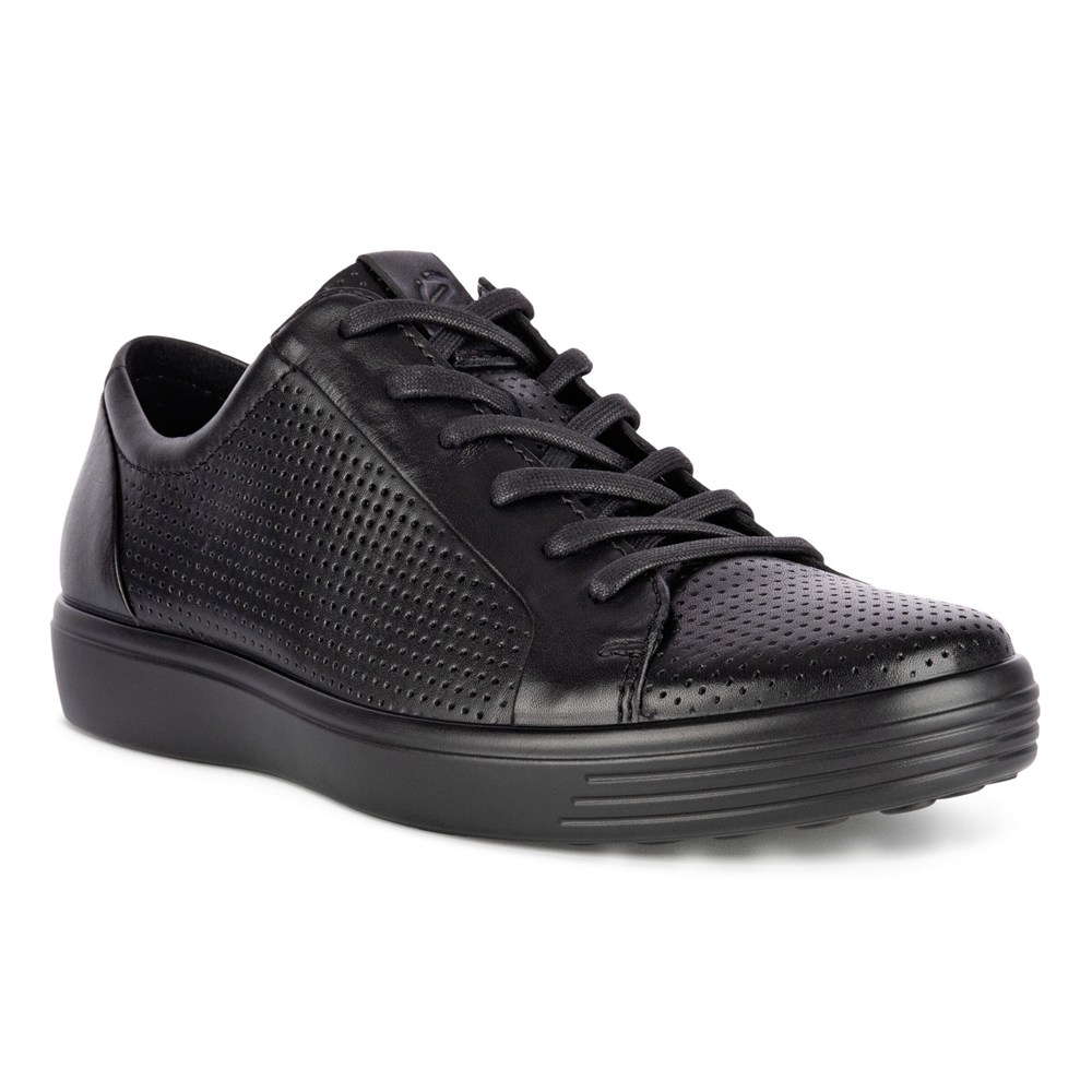 Tenis Hombre - ECCO Soft 7 Laced - Negros - HIX135720